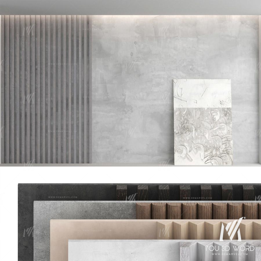 Decorative wall panel set 55